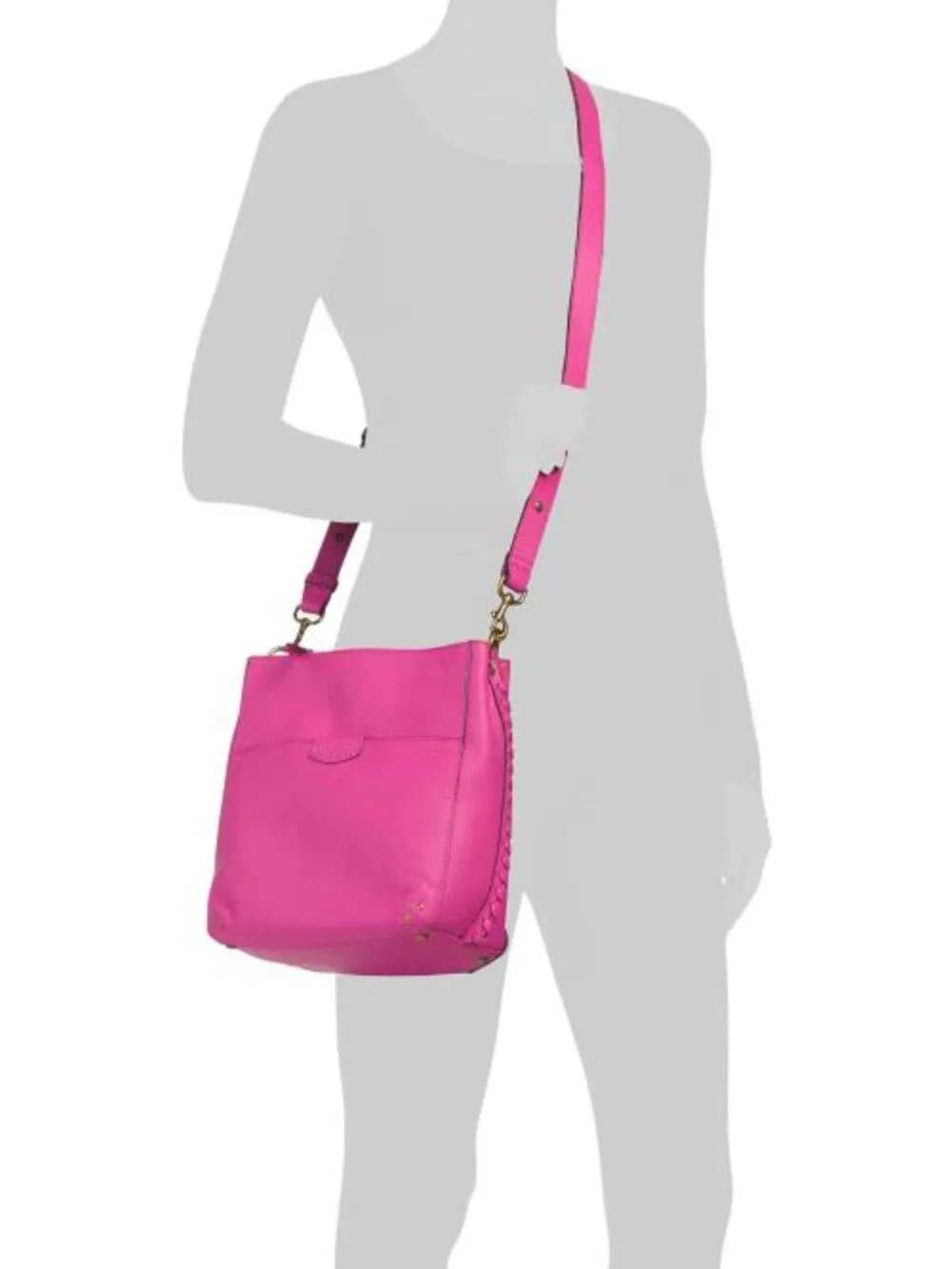 AMERICAN LEATHER CO. Leather Luca Triple Entry Crossbody